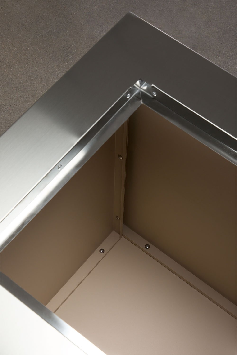 Módulo de canto para arrumação para cozinha modular de exterior em aço Rivana, imagem de galeria 3