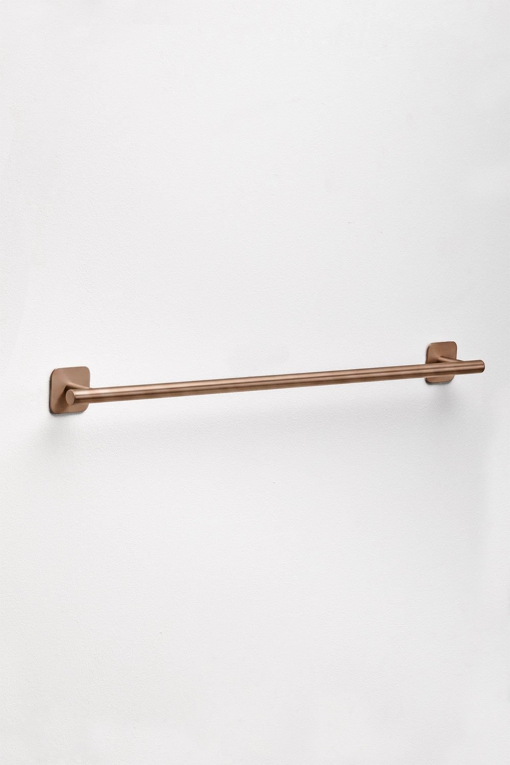 Toalheiro de parede adesivo com barra de 60 cm para casa de banho em aço inoxidável ouro rosa escovado Ondreli, imagem de galeria 3