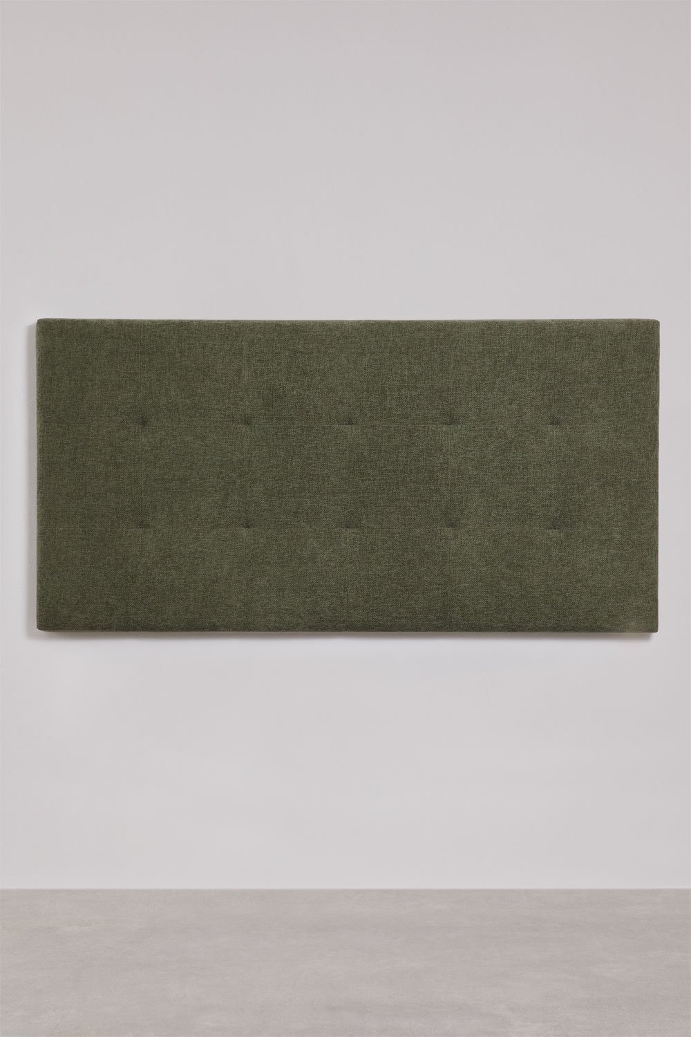 Cabeceira para cama de 200 cm estofada em chenilha verde salva Artur, imagem de galeria 3