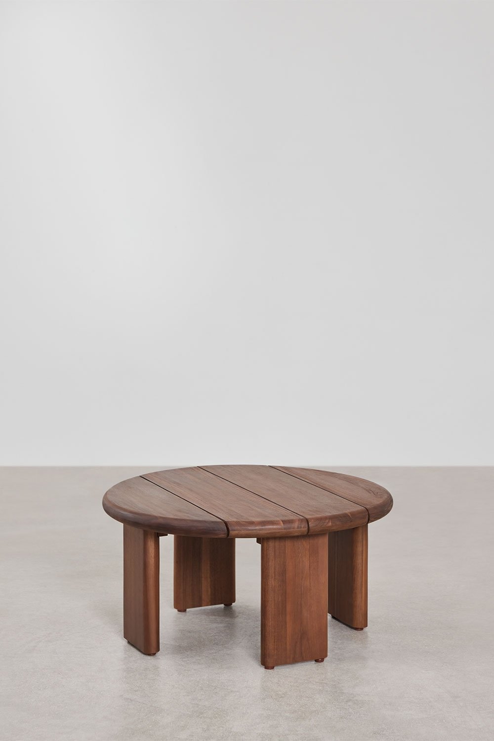 Conjunto de sala com sofá de 3 lugares, 2 poltronas e 2 mesas de centro 70x70 cm em rattan e madeira de acácia Famara, imagem de galeria 12