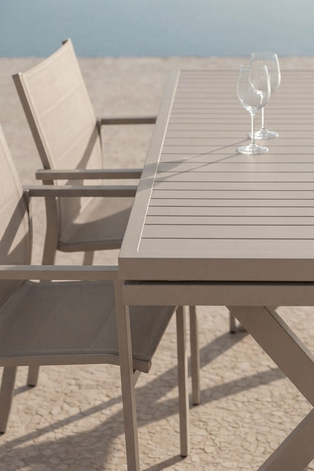 Rectangular extensible garden table in aluminum Karena, imagem de galeria 3