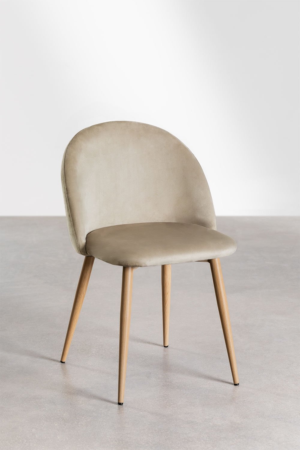 Cadeira de jantar estofada e em aço Kana, imagem de galeria 3