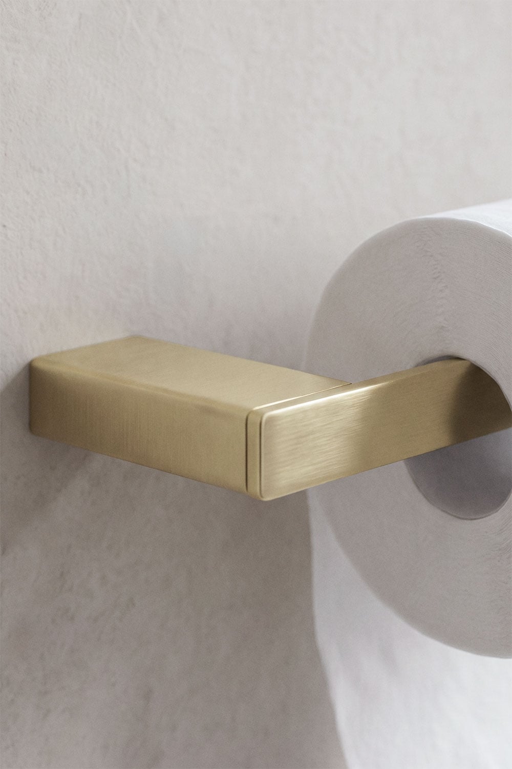 Porta-rolos de casa de banho em aço inoxidável dourado escovado Olvam, imagem de galeria 2