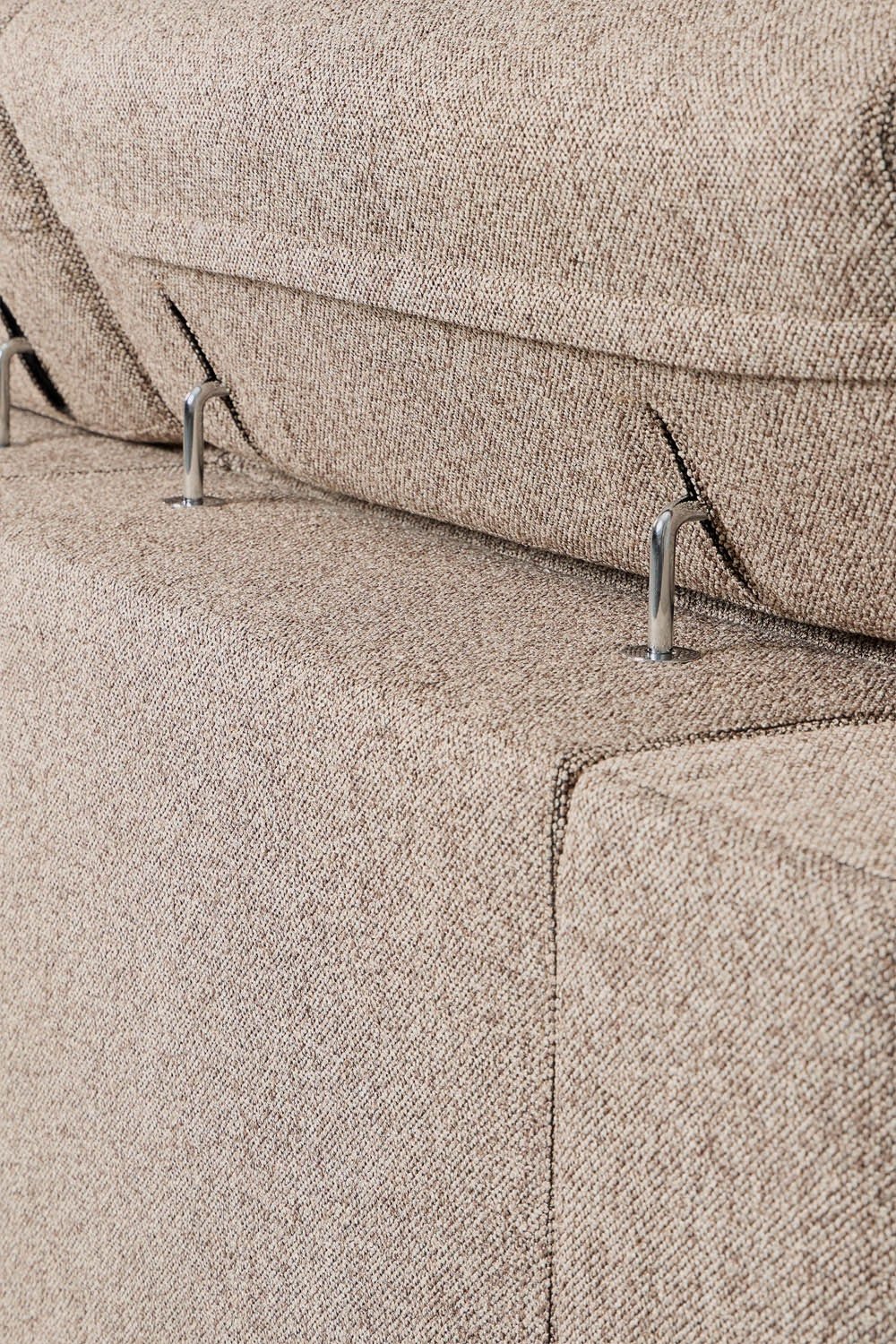 Sofá chaise longue direito de 3 lugares com encosto de cabeça regulável e assentos deslizantes Aramis, imagem de galeria 10
