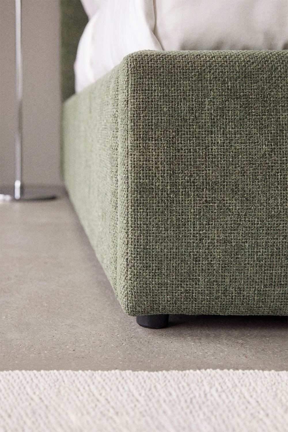 Cama com baú articulado estofada Abiel, imagem de galeria 2