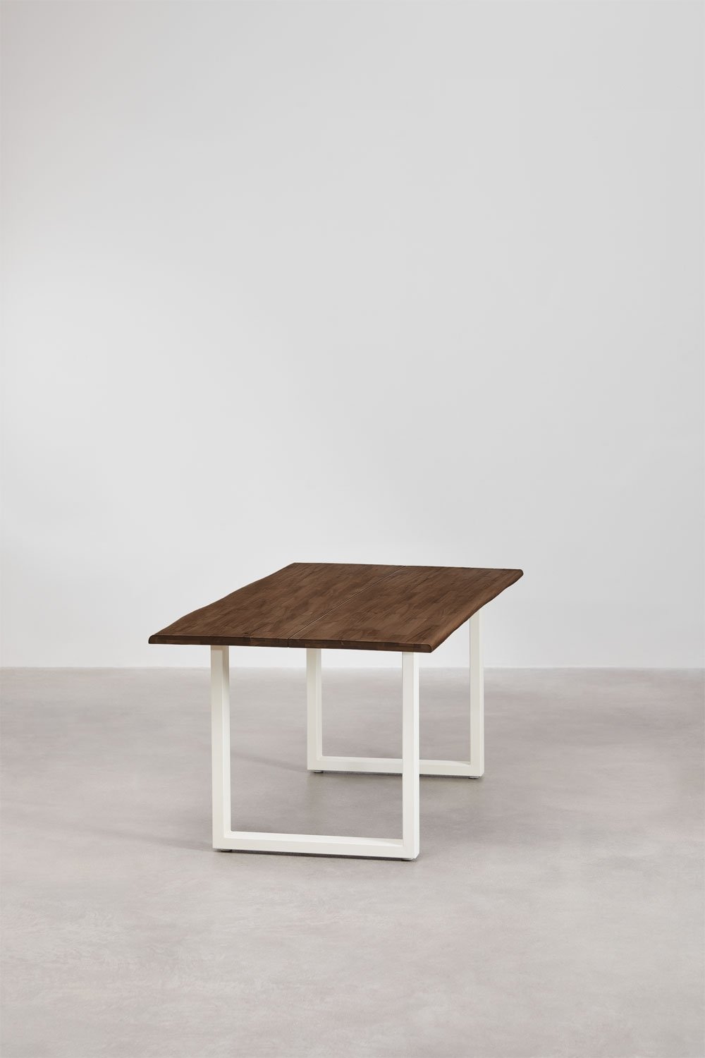 Mesa de jantar retangular 180x90 cm em madeira de acácia e aço Maupi, imagem de galeria 4