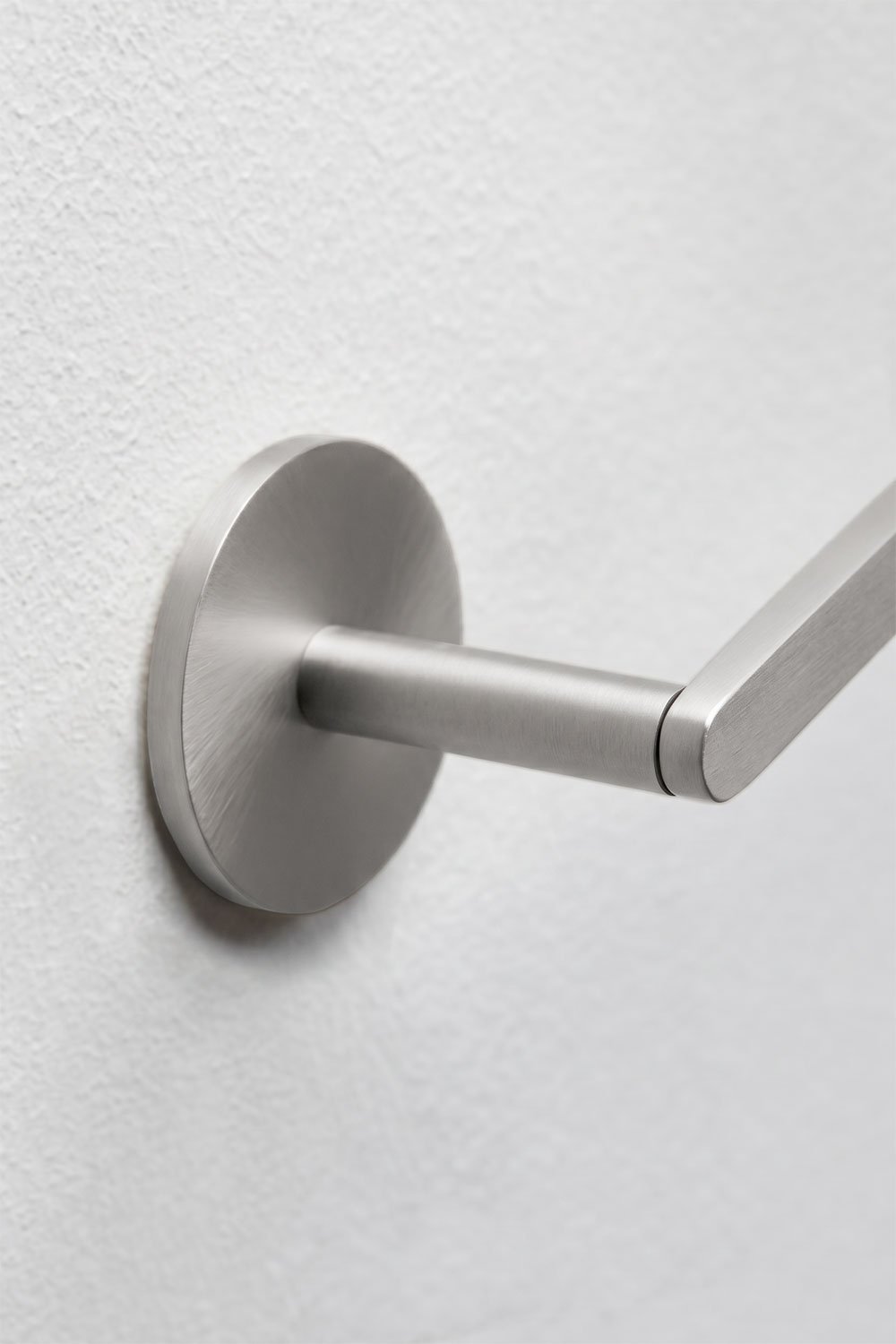 Toalheiro de parede adesivo com barra 60 cm para casa de banho em aço inoxidável cinzento escovado Caldrumi, imagem de galeria 5