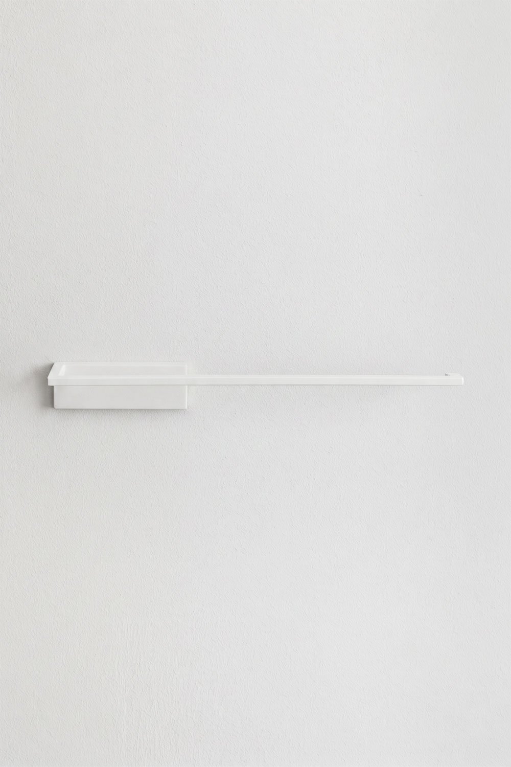 Toalheiro de parede adesivo com barra de 30 cm para casa de banho em aço inoxidável branco Jalter, imagem de galeria 4