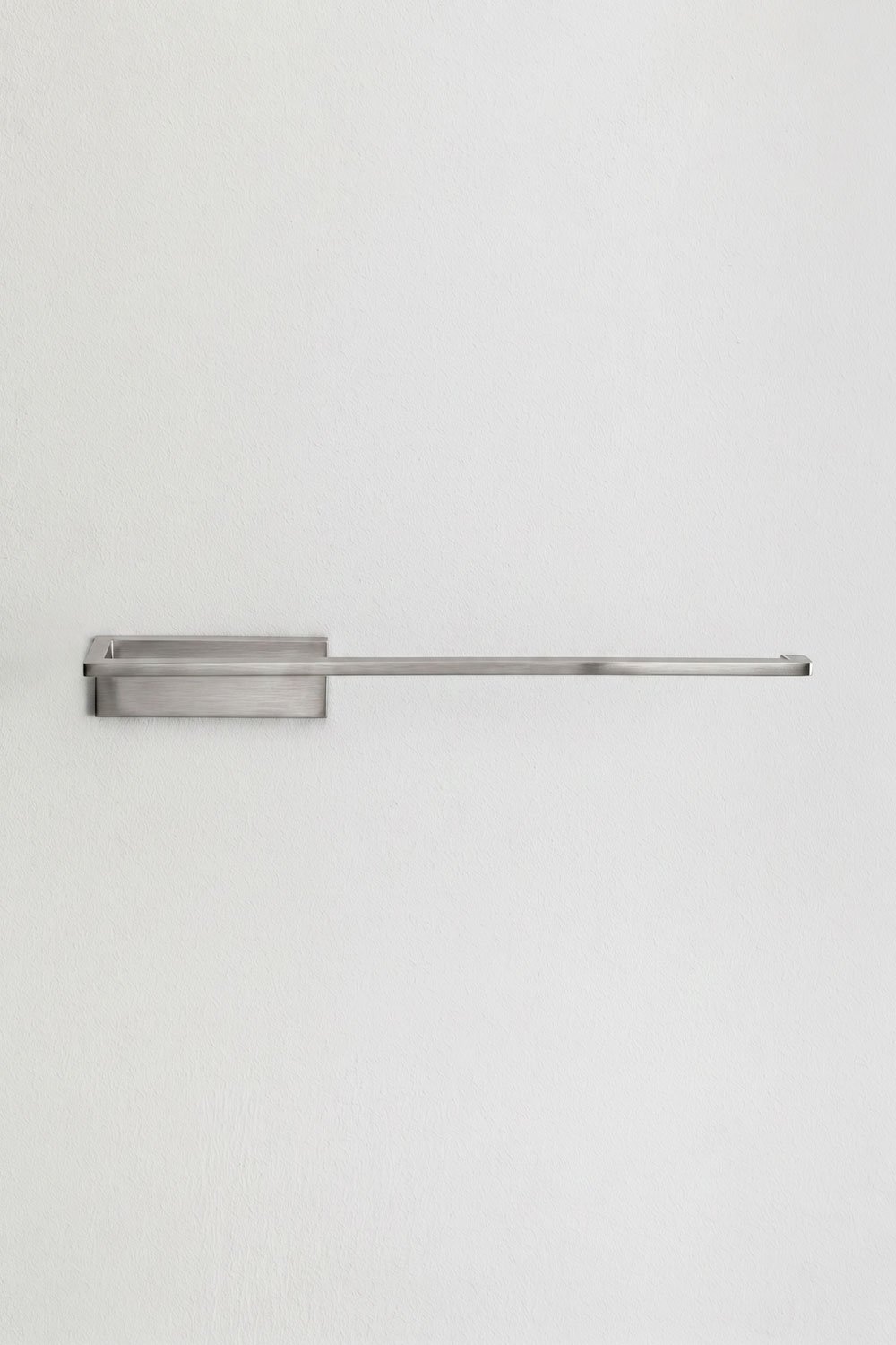 Toalheiro de parede adesivo com barra de 30 cm para casa de banho em aço inoxidável cinzento escovado Jalter, imagem de galeria 4
