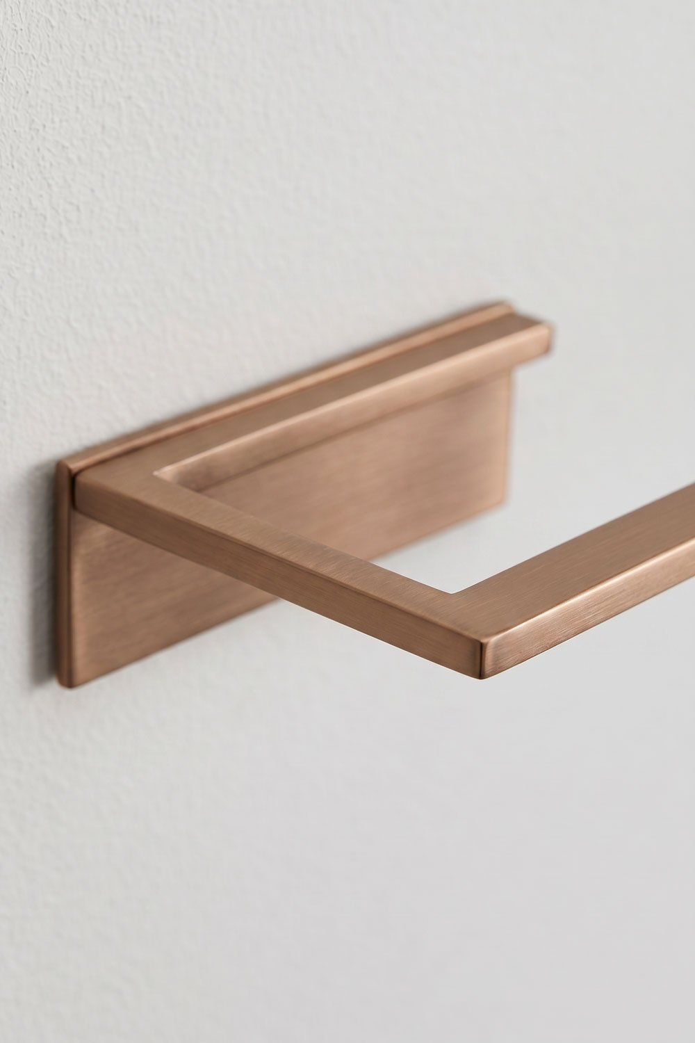 Toalheiro de parede adesivo com barra de 30 cm para casa de banho em aço inoxidável ouro rosa escovado Jalter, imagem de galeria 5