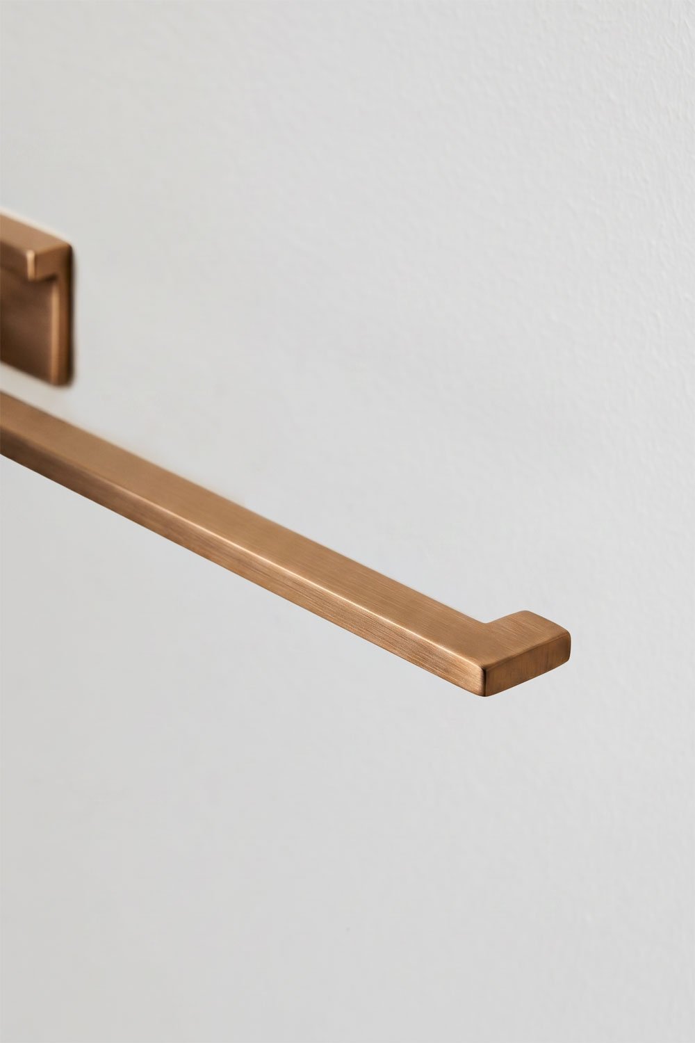 Toalheiro de parede adesivo com barra de 30 cm para casa de banho em aço inoxidável ouro rosa escovado Jalter, imagem de galeria 6