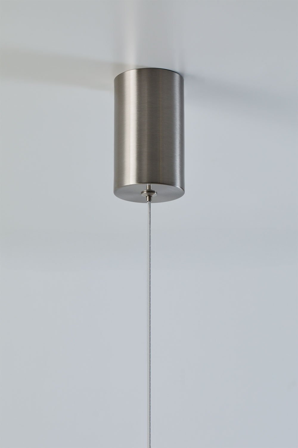 Lâmpada de teto pendente linear LED 100 cm em pedra natural e ferro Lanuvio, imagem de galeria 7