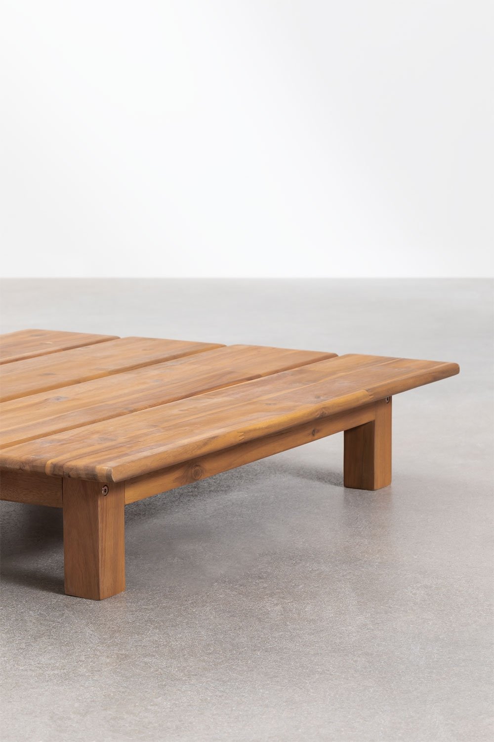 Mesa de centro retangular 85x75 cm em madeira de acácia Brina, imagem de galeria 3