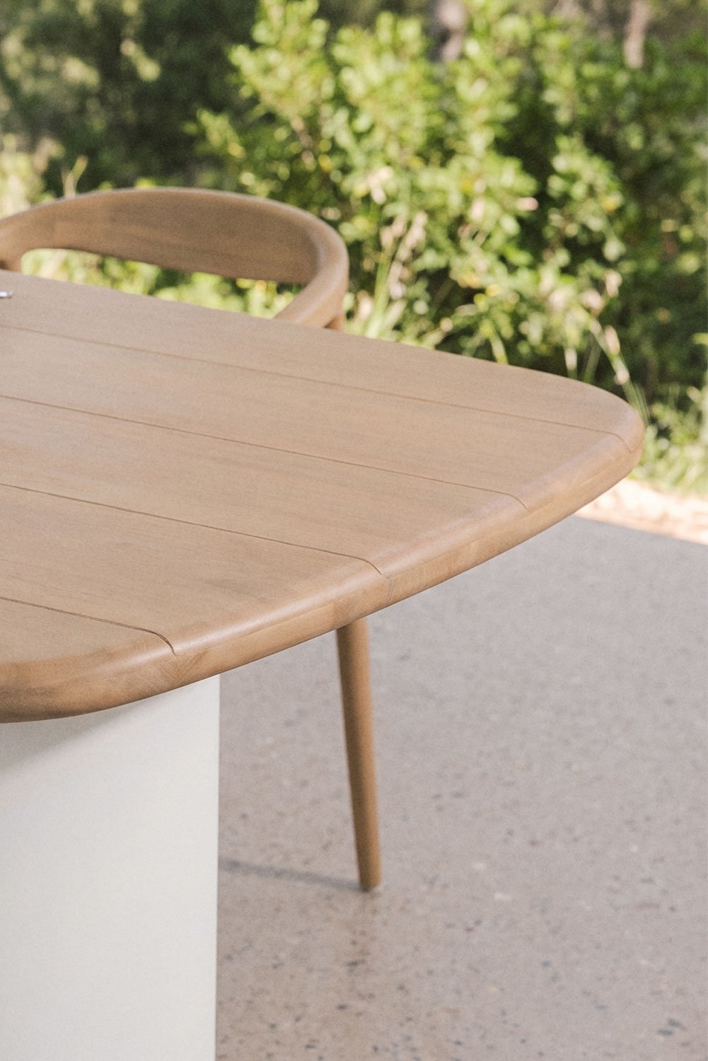 Mesa de jardim retangular 270x110 cm em madeira de acácia Bogotá, imagem de galeria 2