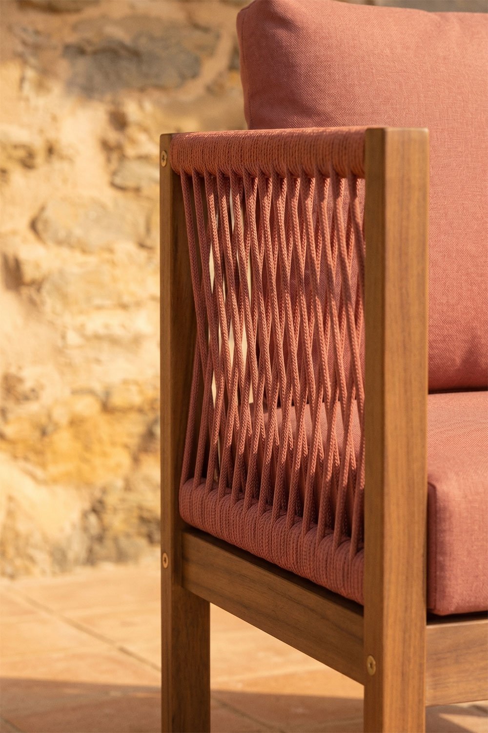 Pack de 2 poltronas de jardim com apoios de braços em madeira de acácia Branson, imagem de galeria 2