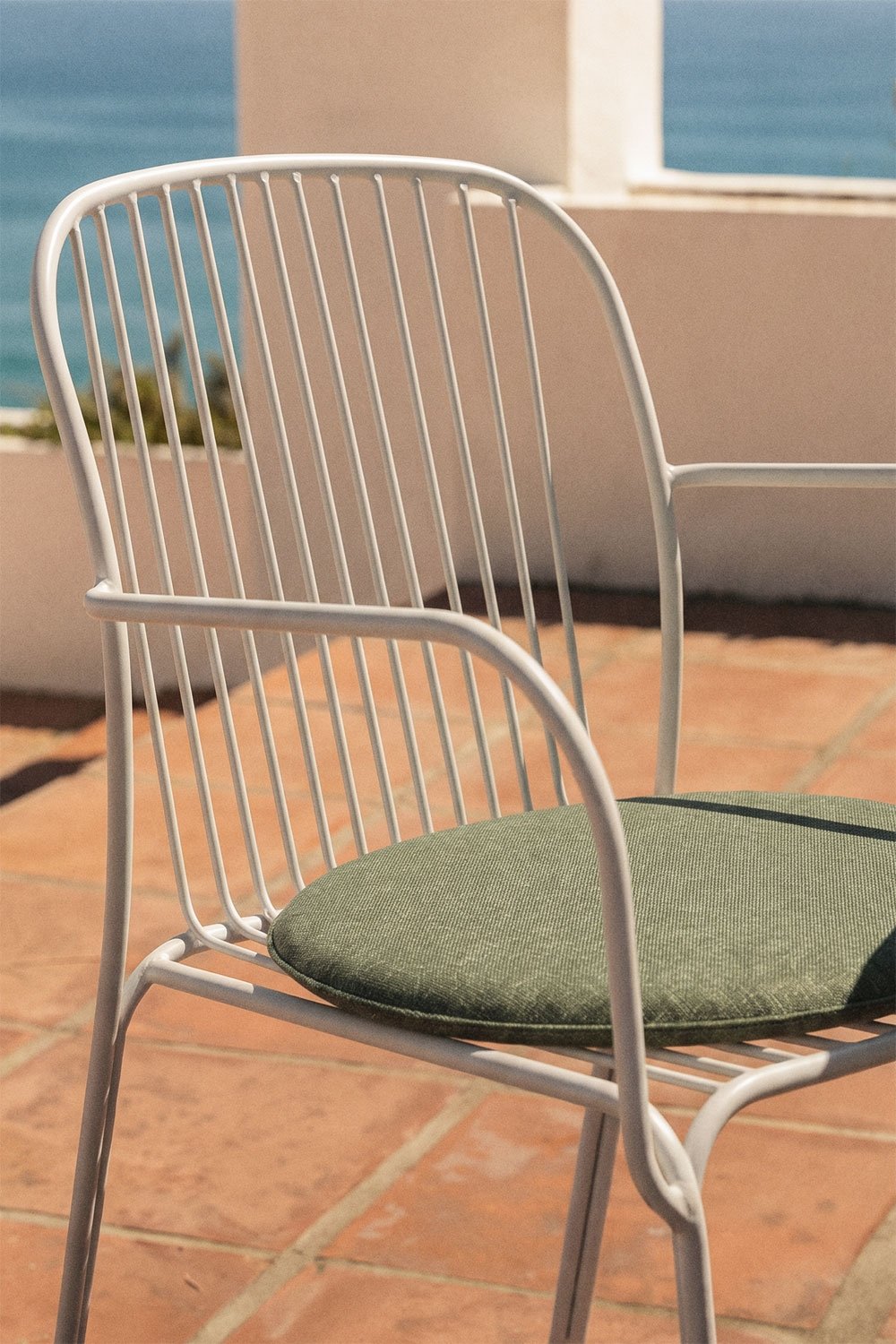 Cadeira de jardim com apoios de braços em aço Anerina, imagem de galeria 2