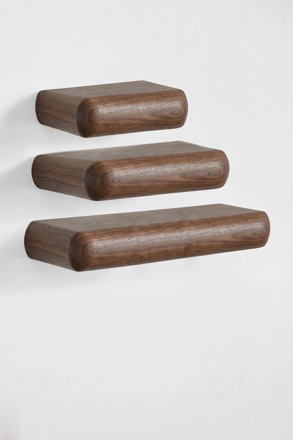 Conjunto de 3 prateleiras de parede em madeira Carmen, imagem de galeria 3