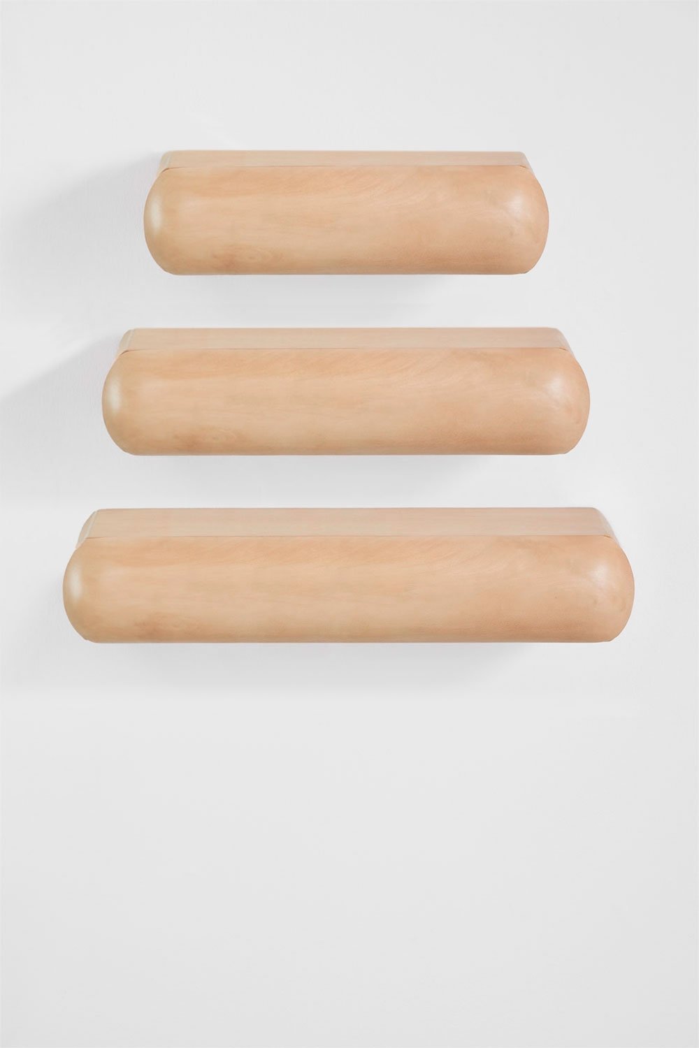 Conjunto de 3 prateleiras de parede em madeira Carmen, imagem de galeria 4