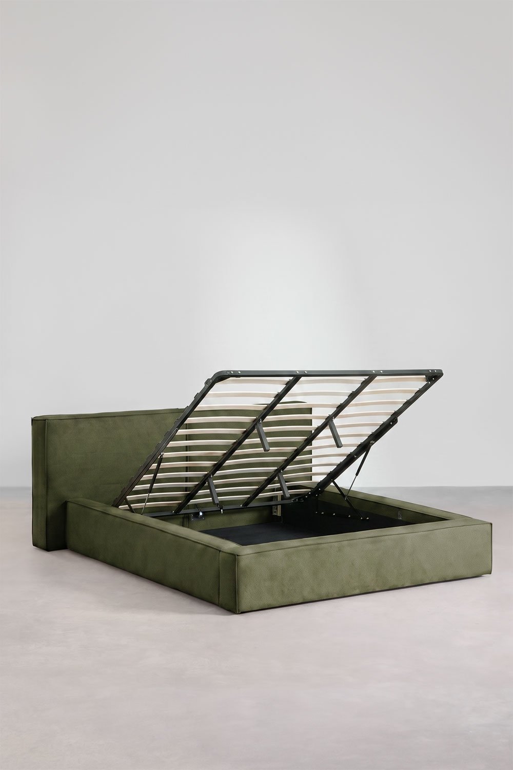 Cama com baú articulado estofada Lunari, imagem de galeria 4