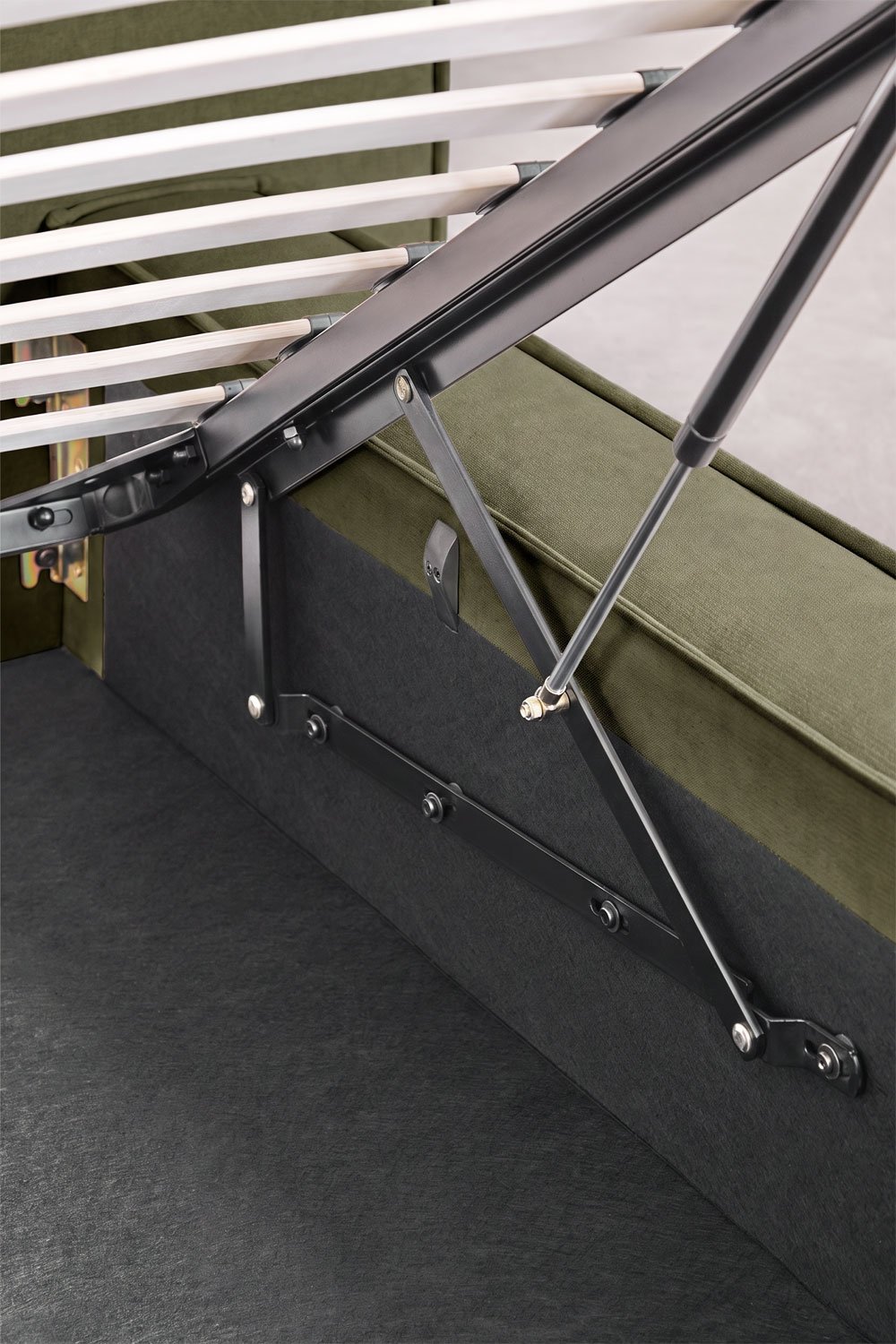 Cama com baú articulado estofada Lunari, imagem de galeria 8
