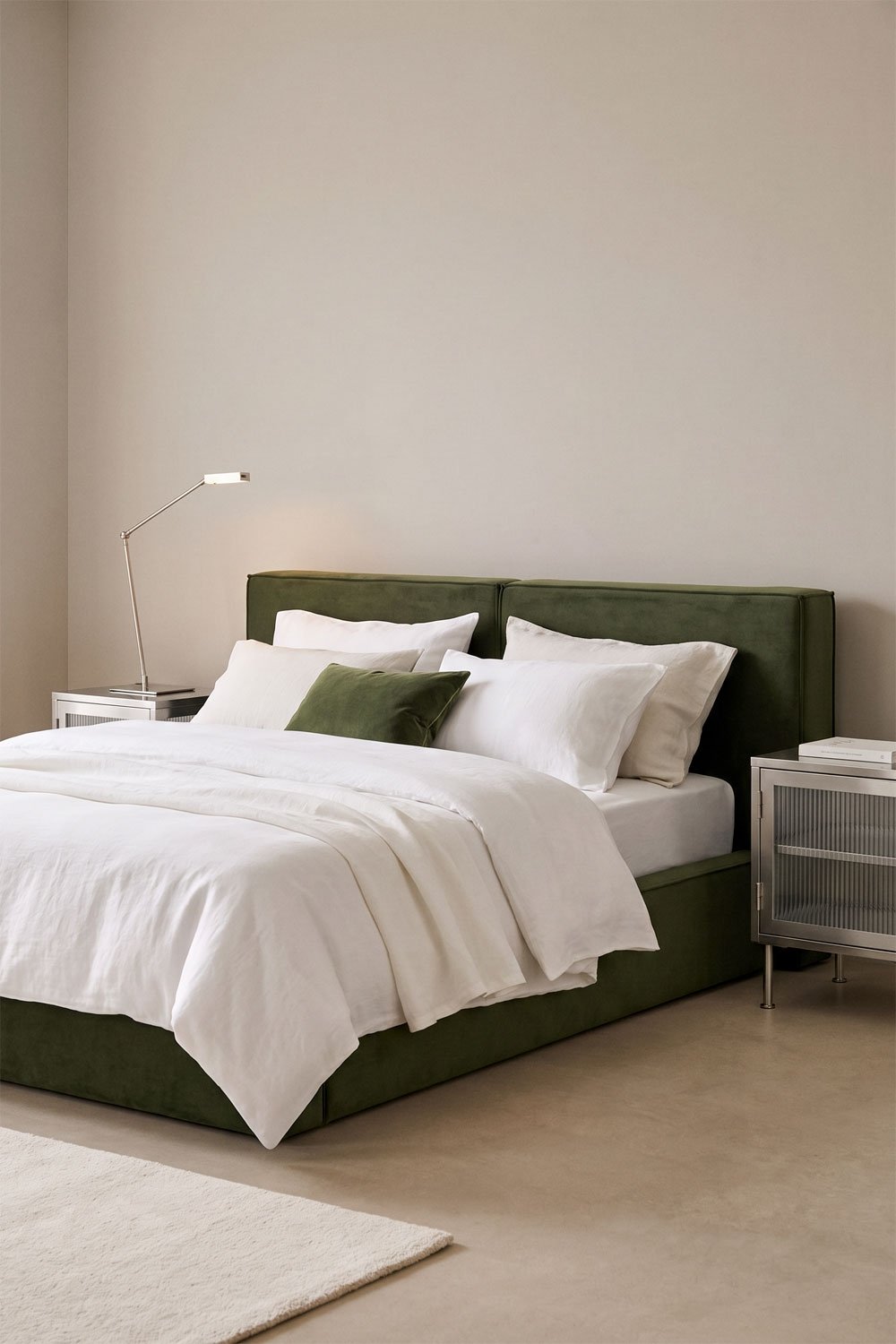 Cama com baú articulado estofada Lunari, imagem de galeria 1