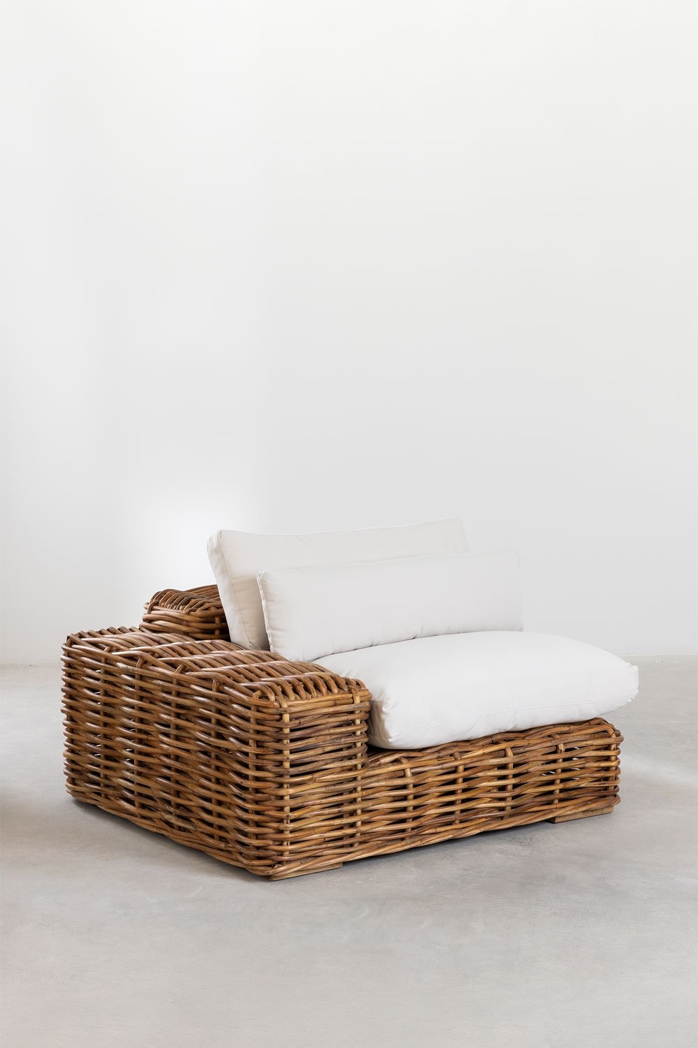 Módulo de canto esquerdo para sofá modular de jardim em rattan Milu Style, imagem de galeria 4