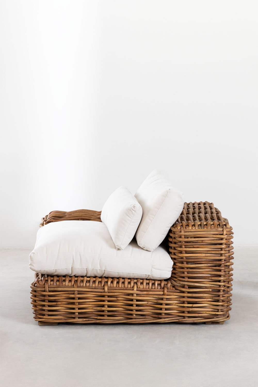Módulo de canto esquerdo para sofá modular de jardim em rattan Milu Style, imagem de galeria 6