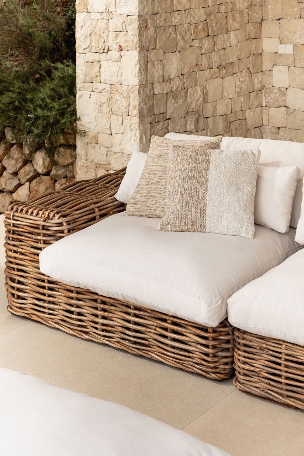 Módulo de canto esquerdo para sofá modular de jardim em rattan Milu Style, imagem de galeria 2