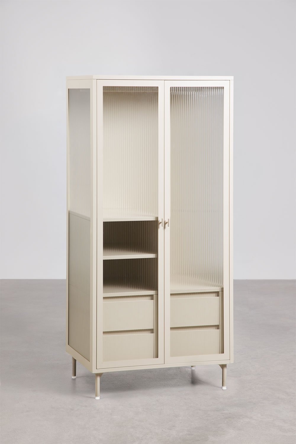 Armário 85x180 cm em aço e vidro Paoline, imagem de galeria 4