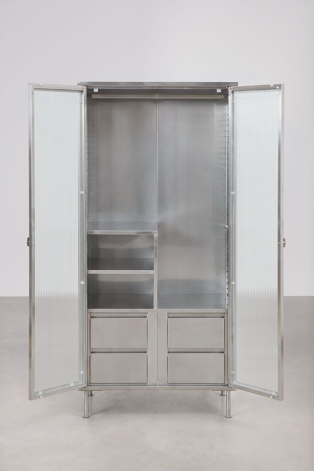Armário 85x180 cm em aço e vidro Paoline, imagem de galeria 6