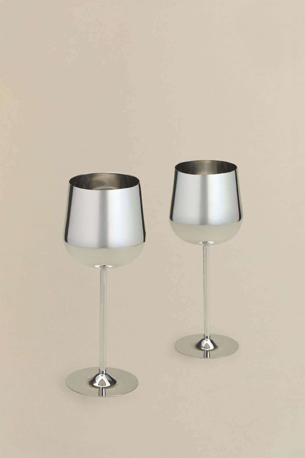 Pack de 2 copos de vinho 45 cl em aço inoxidável Vinirla, imagem de galeria 3