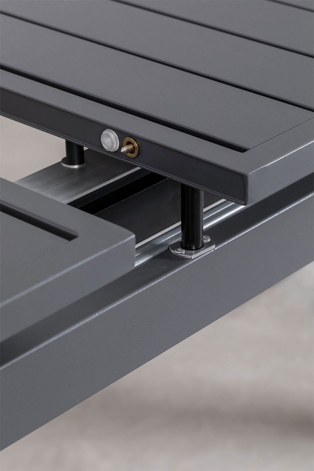 Rectangular extensible dining table in aluminum Karena, imagem de galeria 5