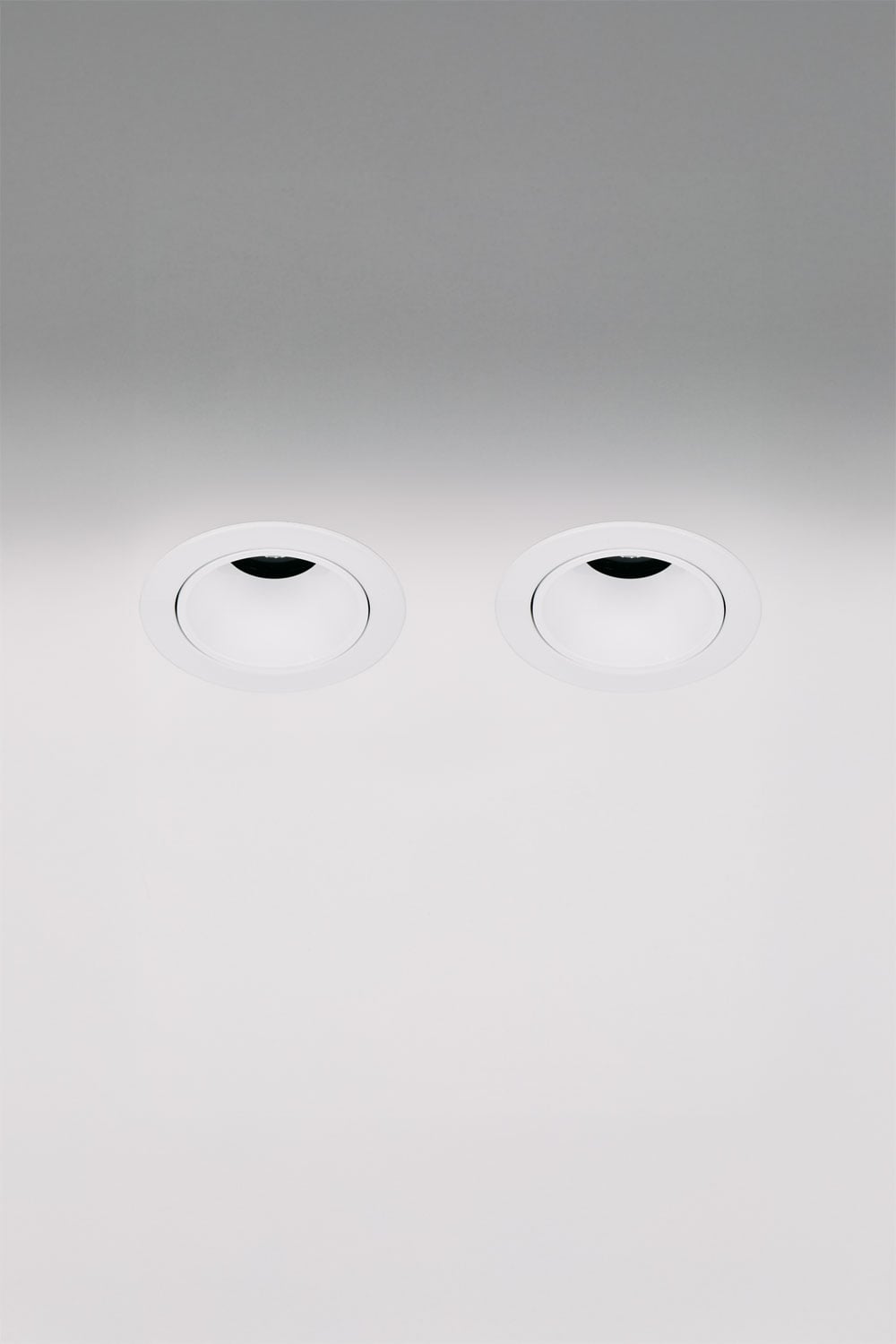 Pack de 2 downlights LED embutidos com molduras redondas Ø5 cm em alumínio Orelva, imagen de galeria 1