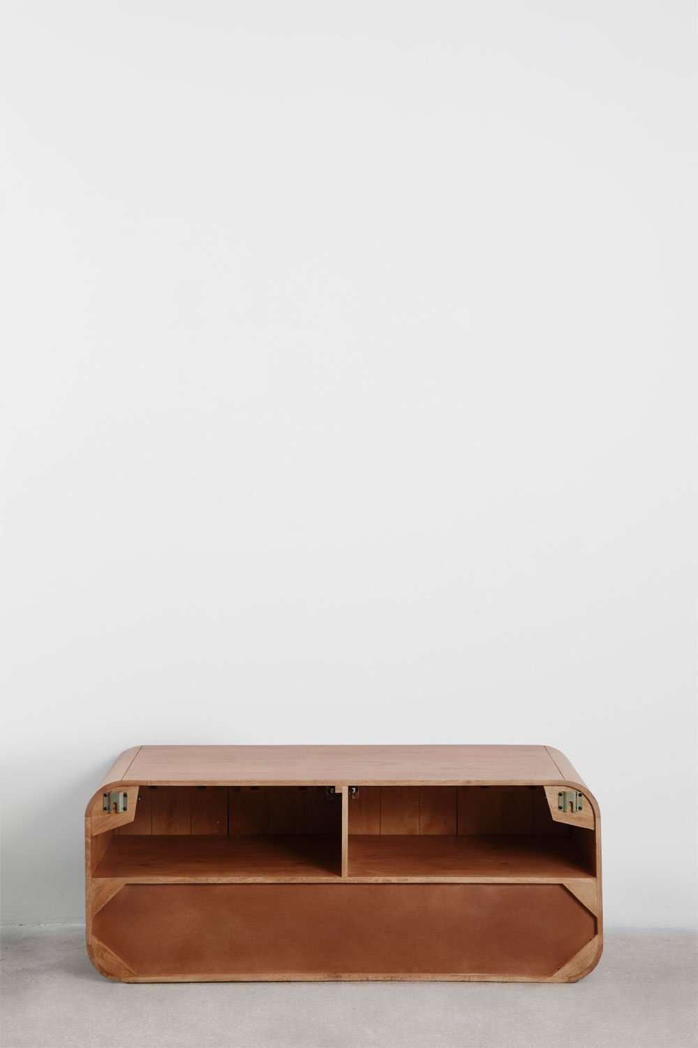 Conjunto de móvel de casa de banho dupla suspensa 130x45 cm em madeira de manga e pedra natural Kivalina, imagem de galeria 8