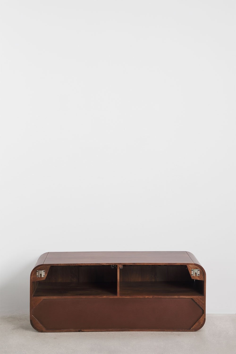 Conjunto de móvel de casa de banho dupla suspensa 130x45 cm em madeira de manga e pedra natural Kivalina, imagem de galeria 9