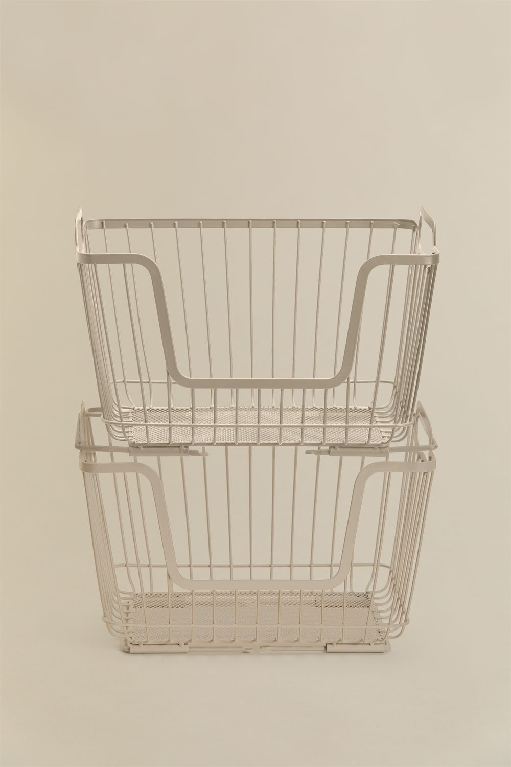 Pack de 2 cestos de arrumação em ferro Izarne, imagem de galeria 3