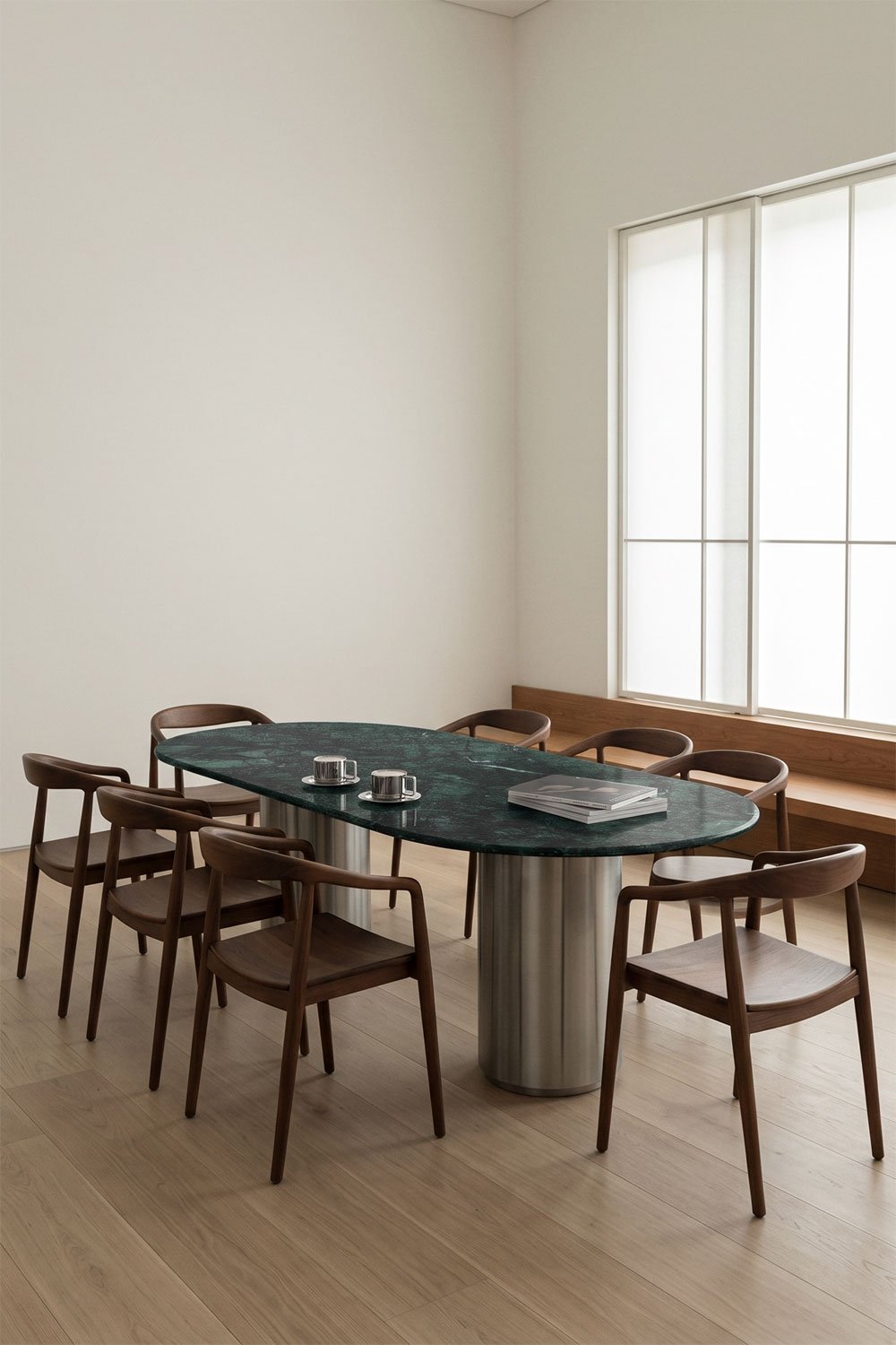 Mesa de jantar oval 220 x 110 cm Luceida, imagem de galeria 1