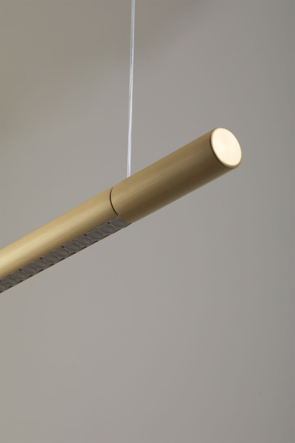 Lâmpada de teto suspensa linear LED 120 cm com luz indireta em alumínio Lirela, imagem de galeria 5