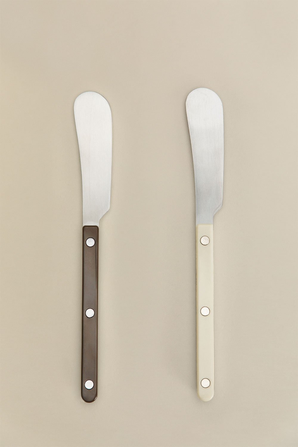 Conjunto de 2 facas para barrar em aço inoxidável Tirvola, imagem de galeria 3