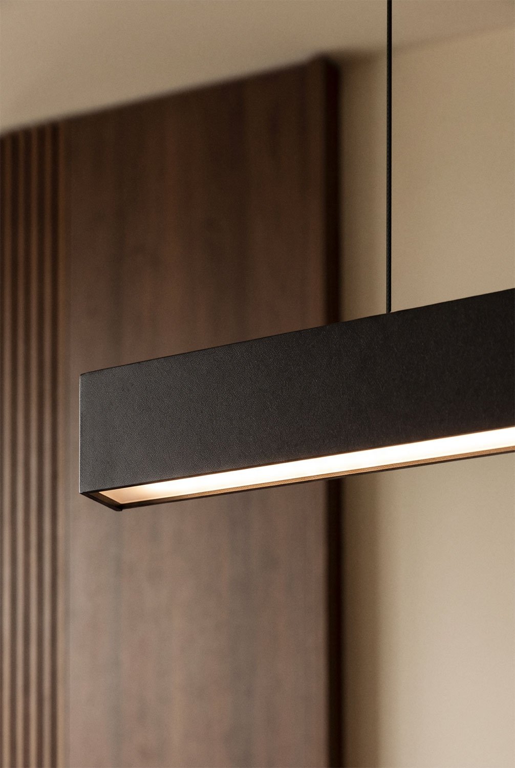 Lâmpada de teto pendente linear LED 120 cm em alumínio Astley, imagem de galeria 2