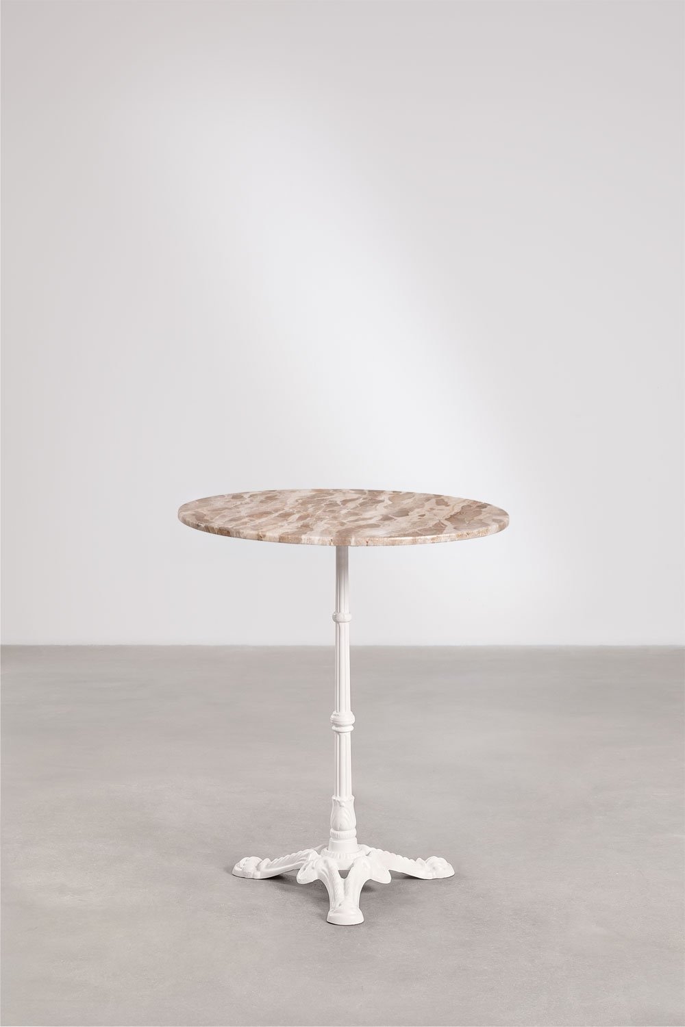 Mesa de bar redonda Ø60cm em pedra natural Azteca, imagem de galeria 2