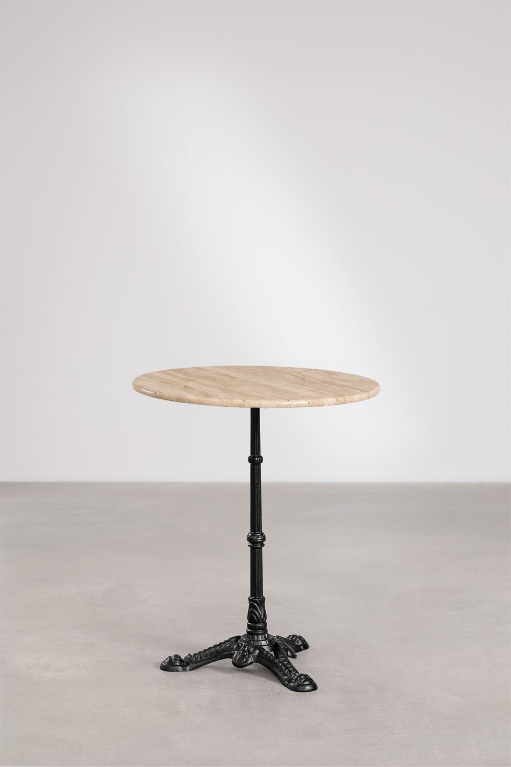 Mesa de bar redonda Ø60cm em pedra natural Azteca, imagem de galeria 1