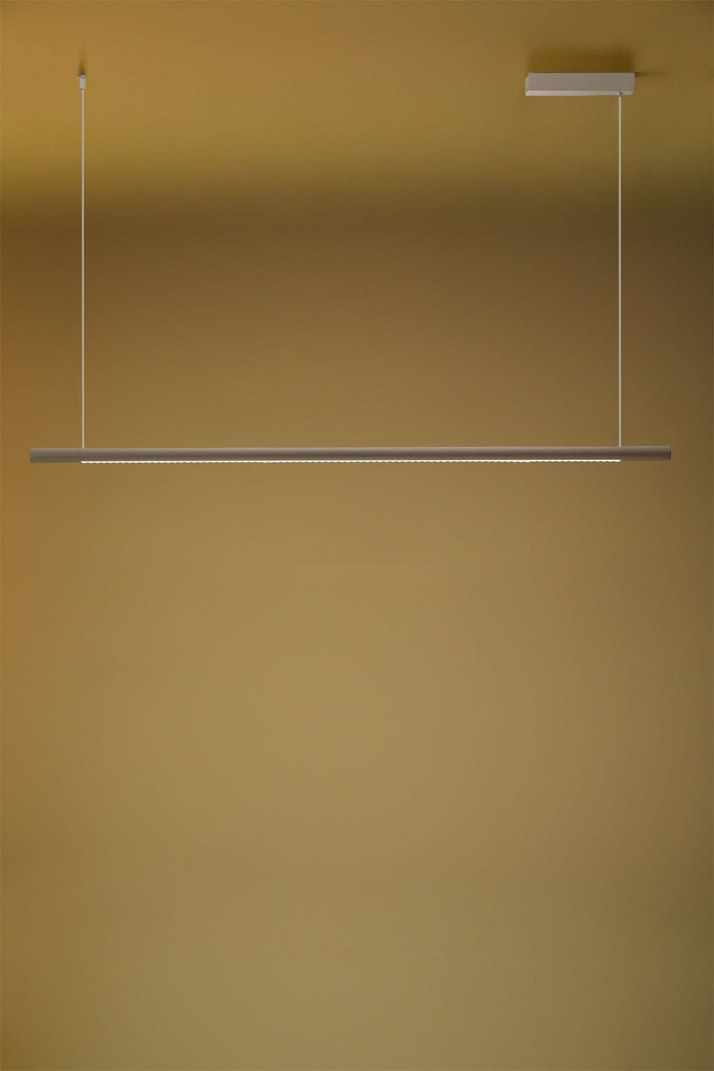 Lâmpada de teto suspensa linear LED 120 cm com luz indireta em alumínio Lirela, imagem de galeria 4