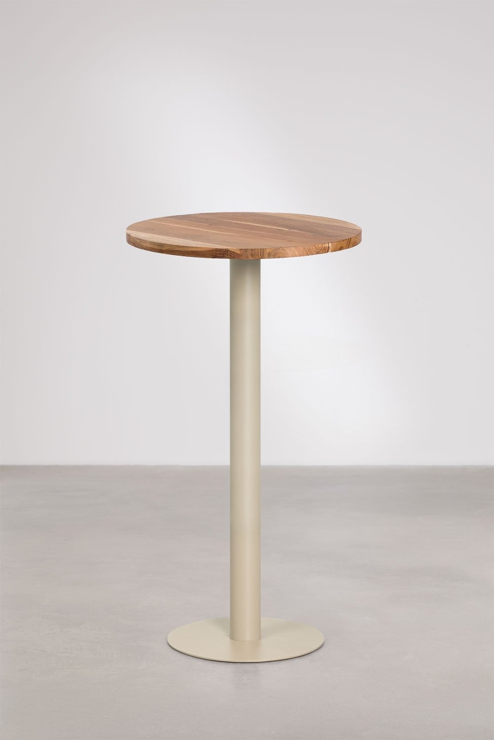 Mesa alta de bar redonda Ø60 cm em madeira de acácia Xiren, imagem de galeria 1