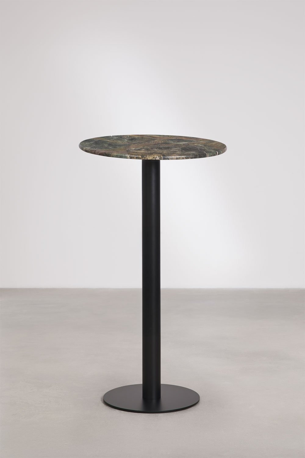 Mesa alta de bar redonda Ø60 cm em pedra natural Xiren, imagem de galeria 1