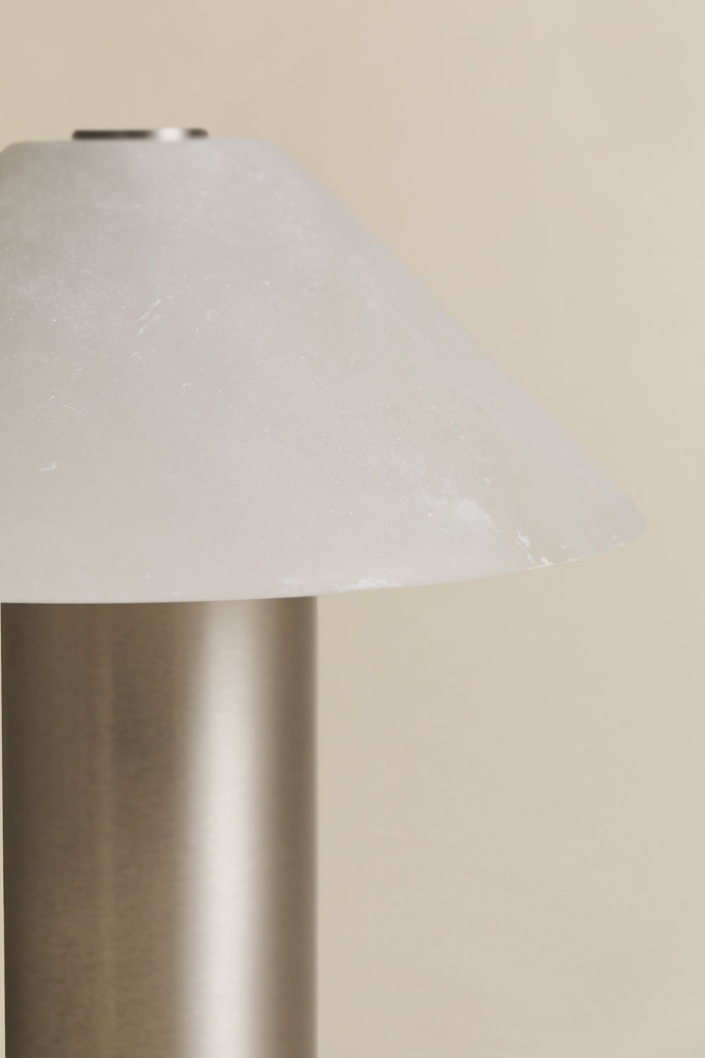 Lâmpada de mesa LED sem fios em alabastro e ferro Barak, imagem de galeria 6