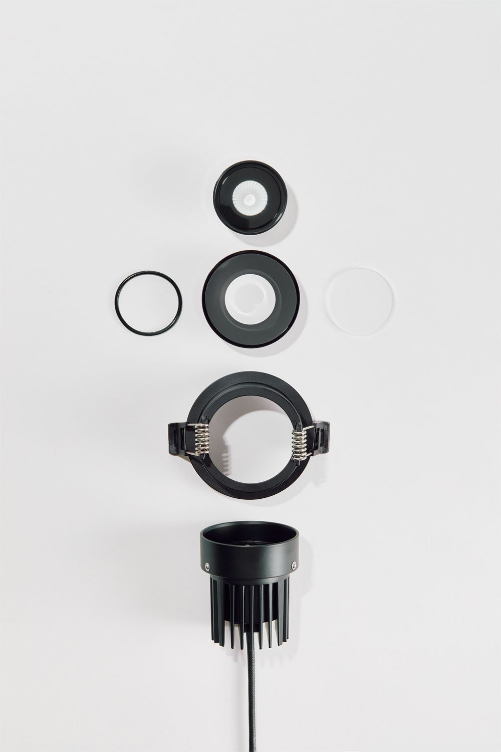 Downlight LED embutido com moldura Ø7 cm para exterior em alumínio com acendimento e apagamento progressivo Luisiana, imagen de galeria 6