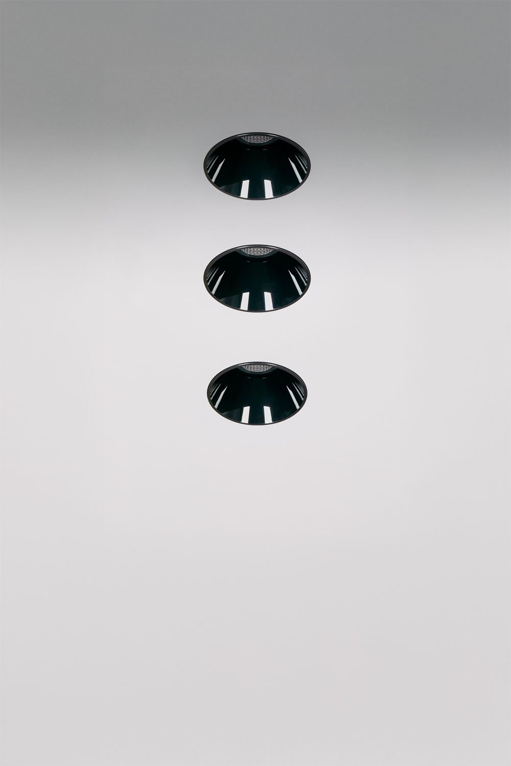 Pack de 3 downlights LED trimless Ø2,6 cm em alumínio com acendimento e apagamento progressivo Luisiana, imagen de galeria 3