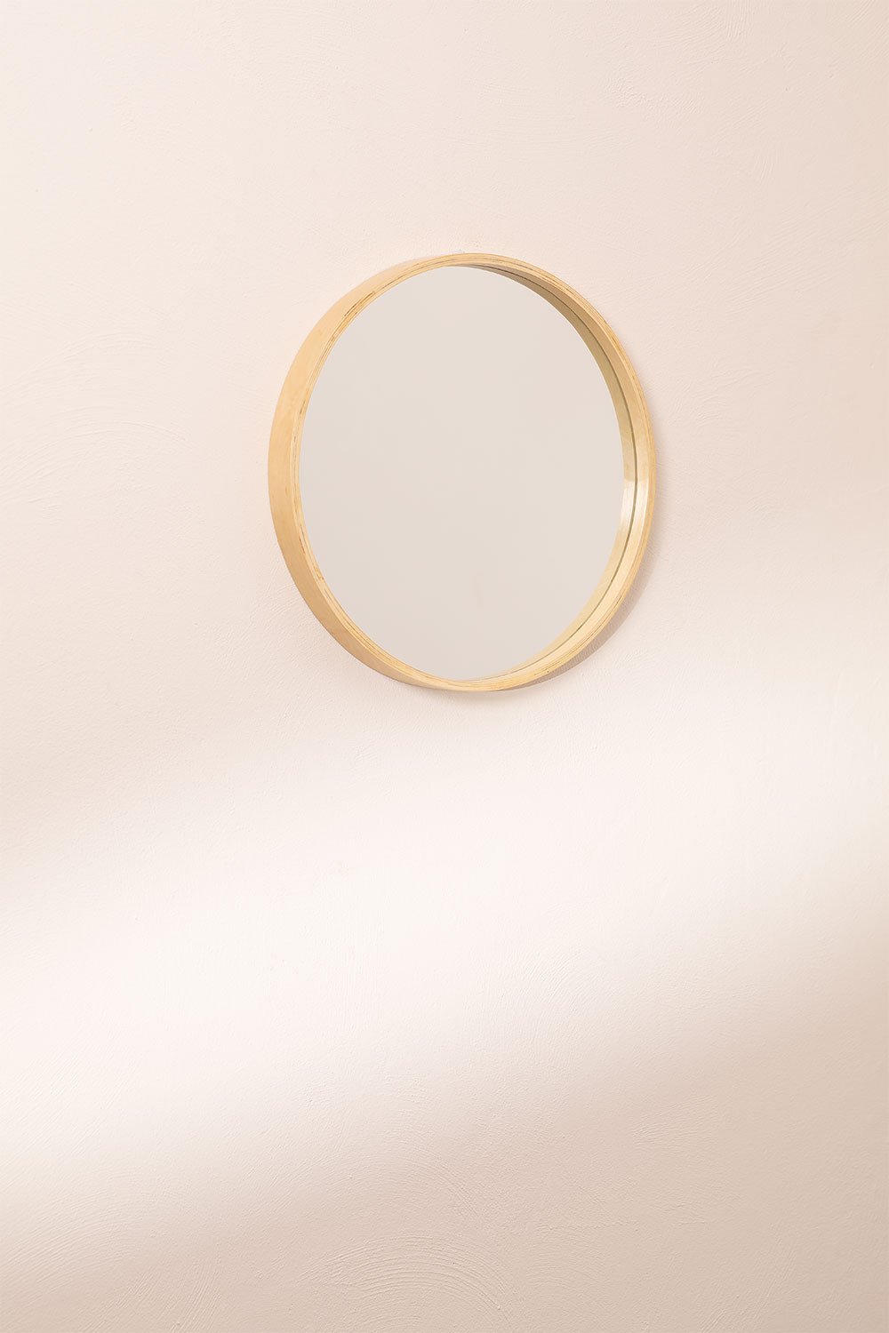 Espelho de Parede Redondo em Madeira Yiro , imagem de galeria 2
