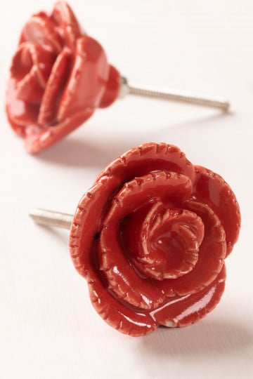 Conjunto de 2 Puxadores de Cerâmica Rosa